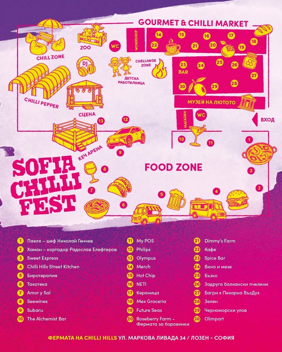 Here is the program of Sofia Chilli Fest 2026! 🌶️ 7 825351348 122196838868954599 5176769905715655051 n