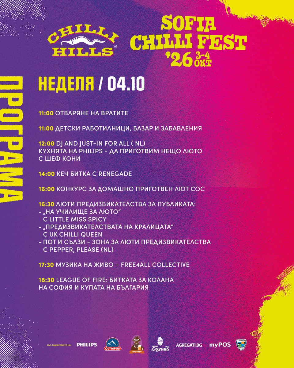 Here is the program of Sofia Chilli Fest 2026! 🌶️ 6 scf program 04 post